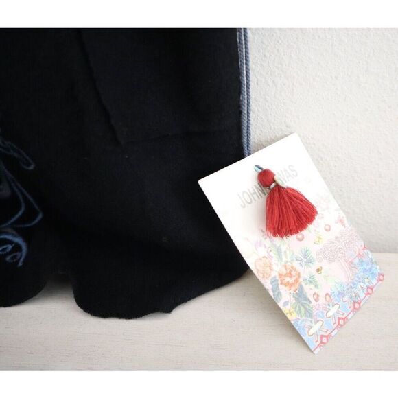 Johnny Was P-41317-F Women's Sz S Black Floral Embroidered Cardigan Sweater - Picture 5 of 8